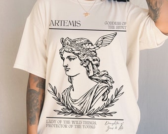 Artemis Greek Mythology Greek Goddess Of The Hunt Goddess Artemis Shirt Greek Apparel Dark Academia Top Literature Shirt Apollo Hades