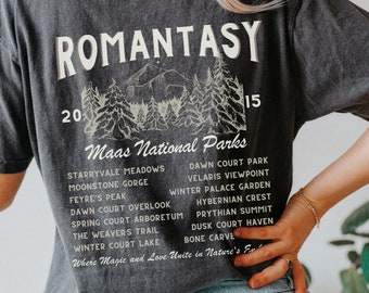 Comfort kleuren Romantasy ACOTAR Shirt Nationaal Park Shirt SJM Merch Velaris Shirt Sarah J Maas Acotar Merch Acotar Geschenken Velaris T Shirt