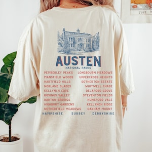 Comfort Colors Jane Austen Shirt National Park Shirt Pride And Prejudice Jane Austen Gifts Pemberley Mr Darcy Booklover Shirt Bookish Merch
