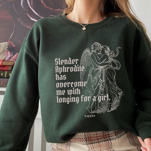 Aphrodite Greek Sweatshirt Sappho Shirt Goddess Of Love Greek Apparel Bookish Sweatshirt Greek Mythology Poet Shirt Greek Goddess