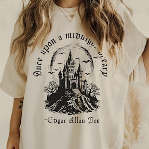 Comfort Colors Midnight Dreary Edgar Allan Poe Dark Academia Shirt Whimsigoth Shirt Edgar Allen Poe Bookish Merch Poe Tshirt Booktok Merch