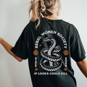 If Looks Could Kill Medusa Shirt Snake Shirt Greek Goddess Medusa Costume Grl Pwr Greek Apparel Greek Mythology Shirt Pro Choice Shirt
