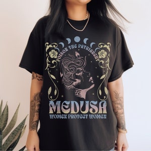 Medusa Shirt Feminism Shirt Greek Mythology Shirt Burn The Patriarchy Female Gaze Medusa Costume If Looks Could Kill Grl Pwr Greek Goddess