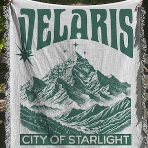 Velaris Woven Blanket LICENSED SJM Blanket City of Starlight Sarah J Maas Blanket Acotar Blanket Book Blanket Acotar Decor Acotar Merch