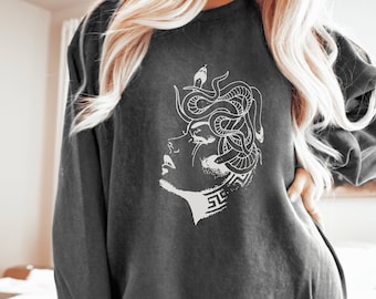 Medusa Sweatshirt Greek Goddess Greek Apparel Snake Sweater Medusa Hoodie Greek Mythology Medusa Shirt Medusa Costume Feminism Sweatshirt