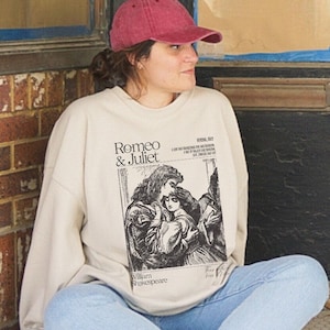 Romeo und Julia Shakespeare Pullover Shakespeare Geschenke Buch Liebhaber Pullover Booktok Merch Whimsigoth Pullover Shakespeare Shirt Bookish Merch