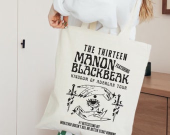 Manon Blackbeak Literary Tote Bag The Thirteen Bookish Tote Bag Acotar Merch Night Court Acotar Sarah J Maas Merch Crescent City Merch