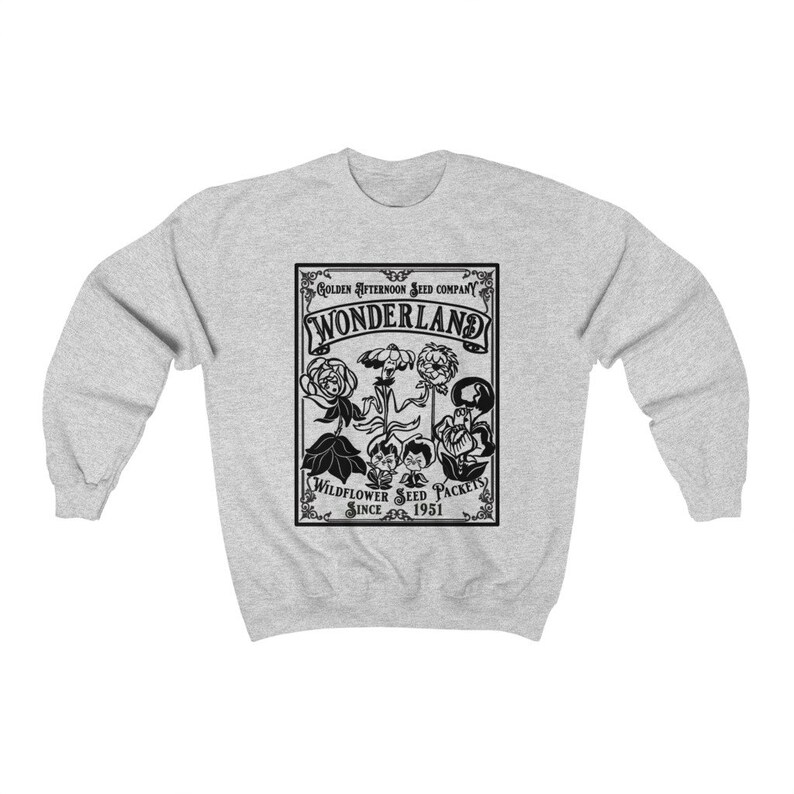 Alice's Adventures In Wonderland Retro Sweater Lewis Carroll Dark Academia Hoodie Mad Hatter Book Sweatshirt Wild Flower Shirt image 4