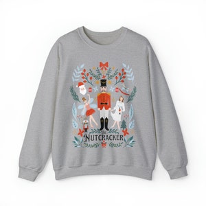 The Nutcracker Sugar Plum Fairy Nutcracker Sweater Scandinavian Sweater Hygee Sweatshirt Pink Christmas Pastel Christmas Nutcracker Shirt image 6