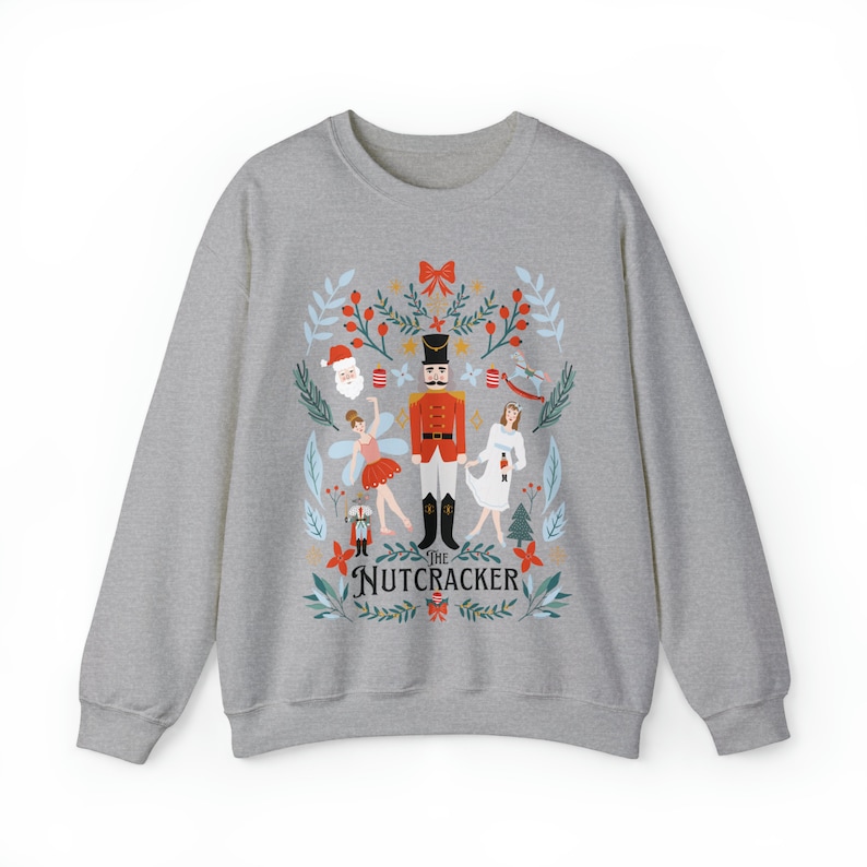 The Nutcracker Sugar Plum Fairy Nutcracker Sweater Scandinavian Sweater Hygee Sweatshirt Pink Christmas Pastel Christmas Nutcracker Shirt image 6