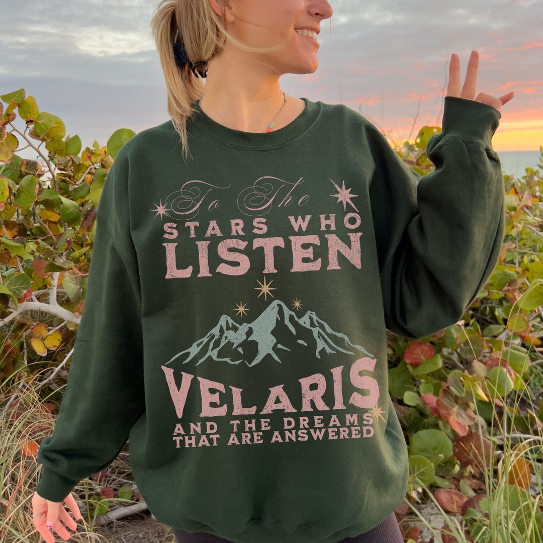 To the Stars Who Listen LICENSED Sarah J Maas Merch Velaris Sweatshirt ...