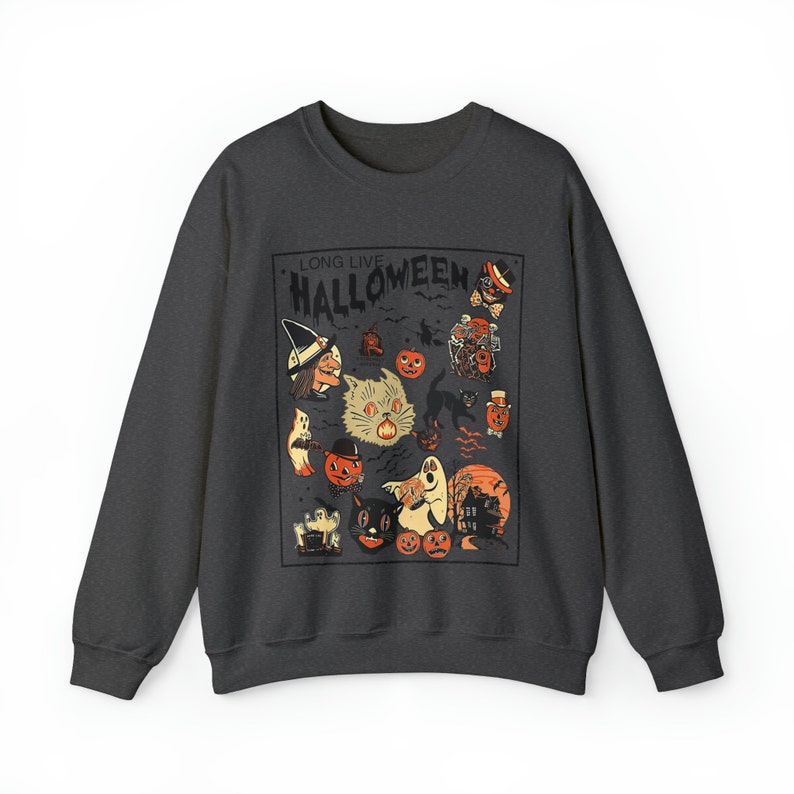 Long Live Halloween Spooky Sweater Halloween Crewneck Spooky Cat Black Cat Sweatshirt Pumpkin Crewneck Witch Sweatshirt Ghost Sweater image 5