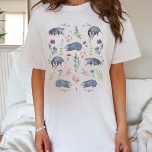 Comfort Colors Possum Shirt Cottagecore Shirt Opossum Shirt Possum Hoodie Cottage Core Shirt Trash Panda Possum T Shirt Possum Sweatshirt White