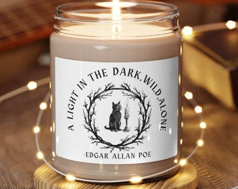 Edgar Allan Poe Literary Candles Bookish Candles Edgar Allen Poe Book Candle Dark Academia Candle Gothic Candle Book Themed Candles Booktok