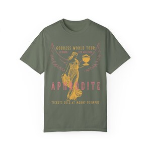 Aphrodite Band Tee Greek Goddess Rock Band Shirt Ancient Greek Divine Feminine Olympus Athena Persephone Hades Greek Gods Olympian Gods image 8