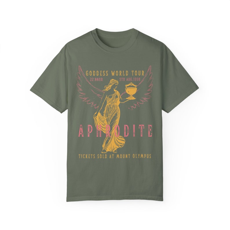 Aphrodite Band Tee Greek Goddess Rock Band Shirt Ancient Greek Divine Feminine Olympus Athena Persephone Hades Greek Gods Olympian Gods image 8