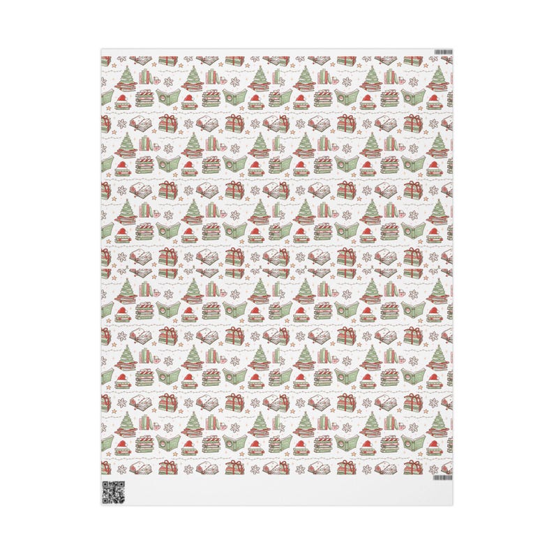 Cute Wrapping Paper Book Related Gifts Santa Wrapping Paper Bookish Things Retro Wrapping Paper Xmas Gift Wrap Christmas Gift Wrap Booktok image 8