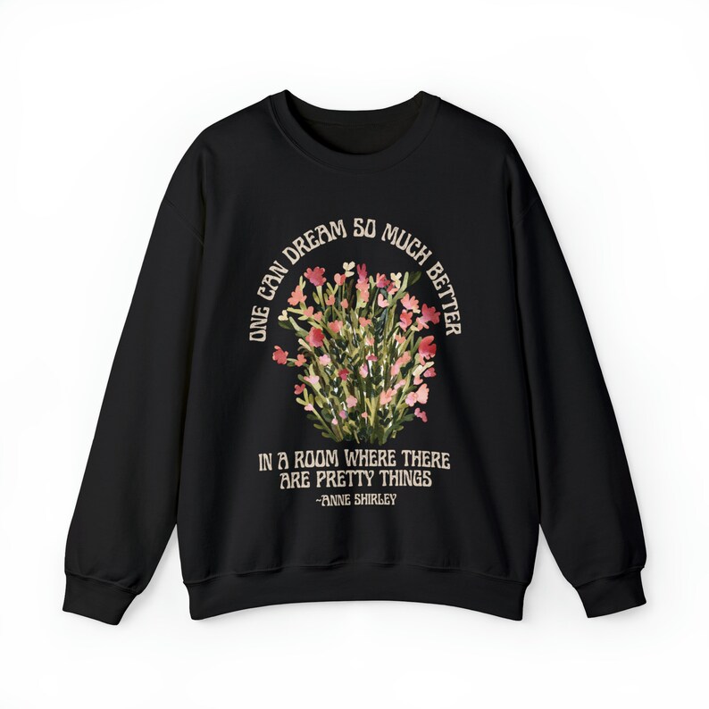 Anne Of Green Gables Kindred Spirits Bookish Crewneck Wildflowers Sweater Bookish Merch Green Academia Cottage Core Sweater Anne Shirley image 5