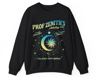 Prof Zenith Astrology Club LICENSED Zodiac Academy Merch Zodiac Academy Sweatshirt Zodiac Academy Gifts Astronomy Shirt Book Related Gift