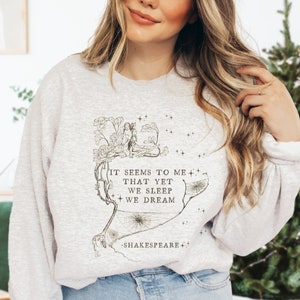 Ein Sommernachtstraum Shakespeare Pullover Goblincore Pullover dunkel Cottagecore dunkel Academia Hoodie Bookish Sweatshirt Poet Shirt