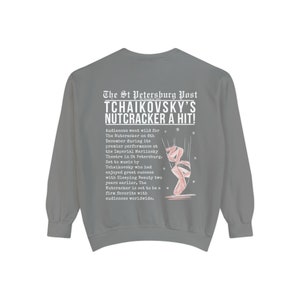Nutcracker Sweater Nutcracker Christmas Sweater Dance Mom Sweatshirt Pink Nutcracker Sugar Plum Fairy Ballet Sweatshirt Nutcracker Ballerina Grey
