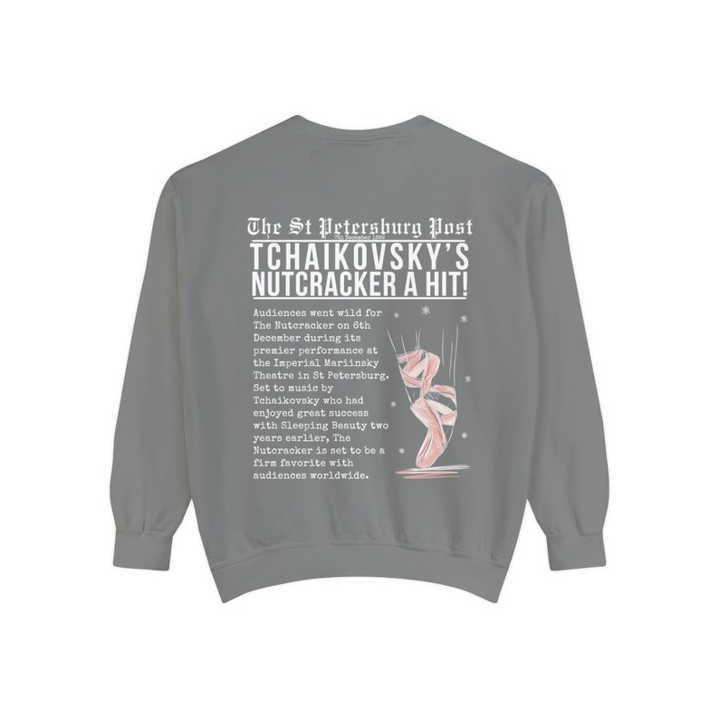 Nutcracker Sweater Nutcracker Christmas Sweater Dance Mom Sweatshirt Pink Nutcracker Sugar Plum Fairy Ballet Sweatshirt Nutcracker Ballerina Grey