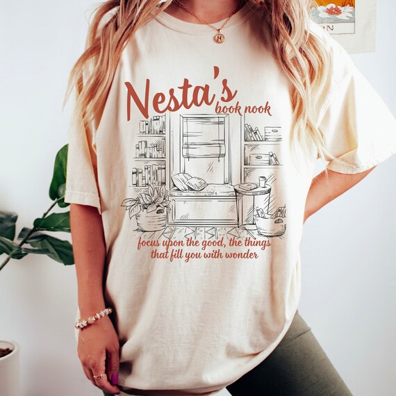 Comfort Colors Nesta Archeron Shirt Acotar Shirt SJM Merch Velaris Shirt Bookish Crewneck Cassian And Nesta Acotar Merch Bookish Merch