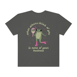 Cute Frog Shirt Retro Shirt Frog Tshirt Frog Sweater Frog Crewneck Growth Mindset Shirt Y2k Shirt Comfort Colors Cute Frog Gifts Y2k Sweater Granite
