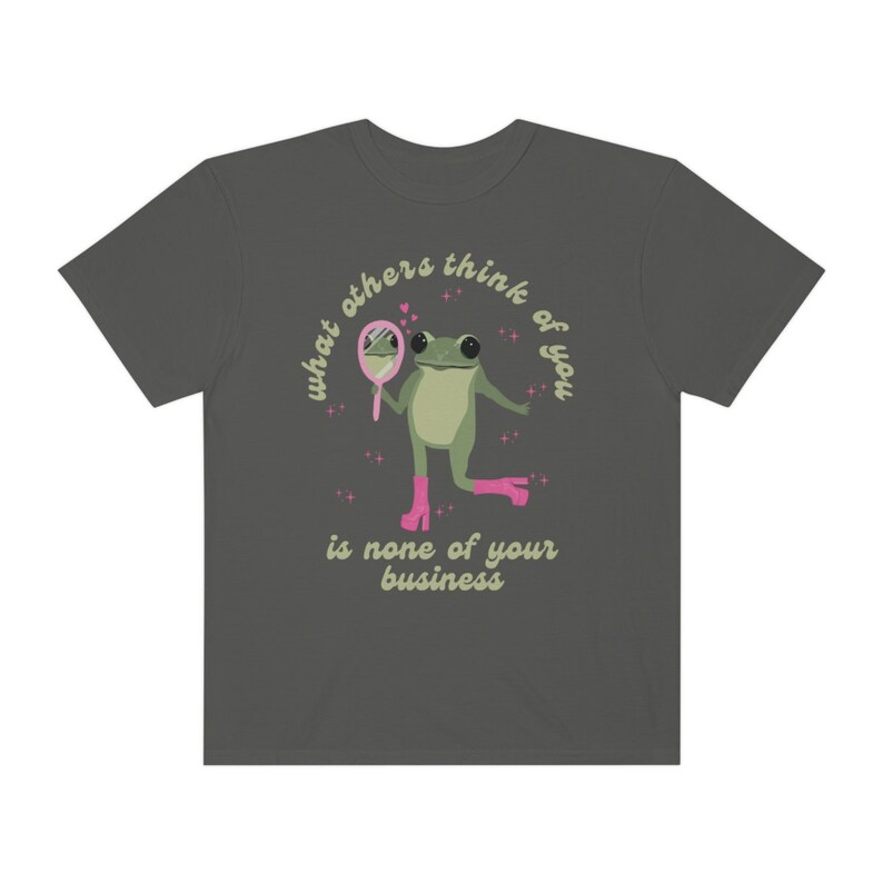 Cute Frog Shirt Retro Shirt Frog Tshirt Frog Sweater Frog Crewneck Growth Mindset Shirt Y2k Shirt Comfort Colors Cute Frog Gifts Y2k Sweater Granite