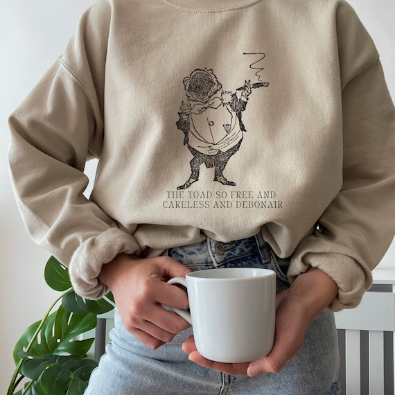 Wind In The Willows Frog Sweater Grumpy Frog Frog Sweatshirt Frosch Hoodie Mr Toad Bookish Crewneck Light Academia Book Frogs Sweatshirt Etsy