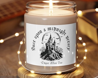 Edgar Allan Poe Literary Candles Bookish Candles Edgar Allen Poe Book Candle Dark Academia Candle Gothic Candle Book Themed Candles Booktok