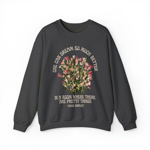 Anne Of Green Gables Kindred Spirits Bookish Crewneck Wildflowers Sweater Bookish Merch Green Academia Cottage Core Sweater Anne Shirley image 6