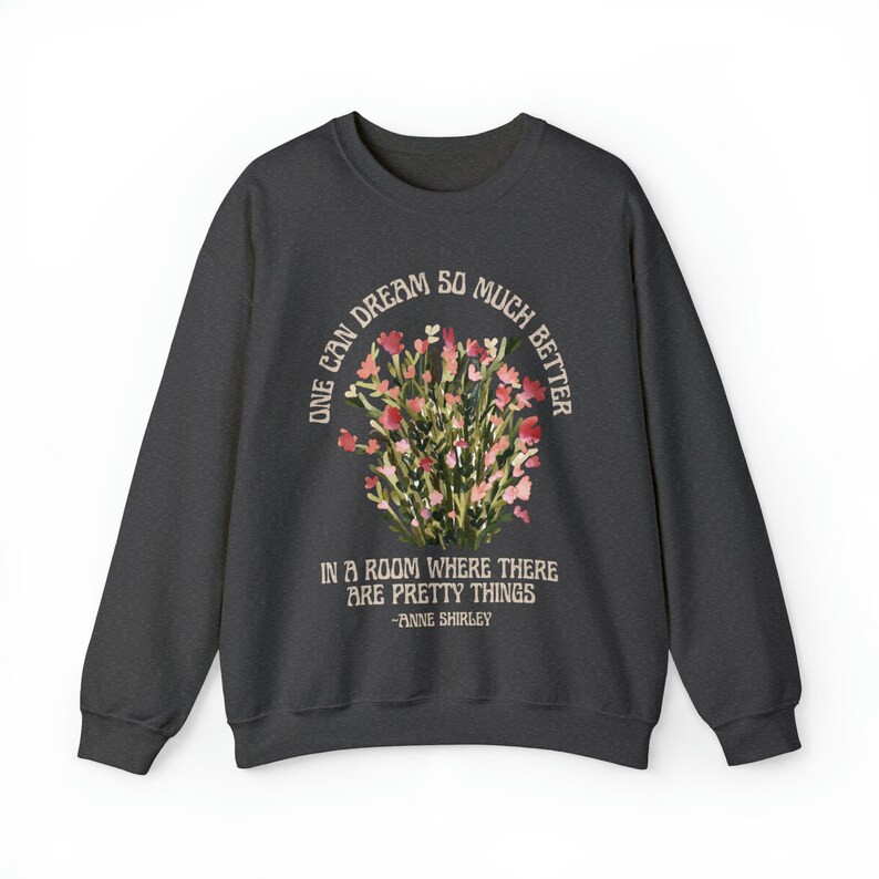 Anne Of Green Gables Kindred Spirits Bookish Crewneck Wildflowers Sweater Bookish Merch Green Academia Cottage Core Sweater Anne Shirley image 6