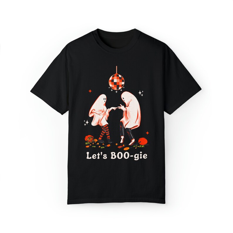 Comfort Colors Lets Boogie Ghost クルーネック Boo クルーシャツ ハロウィン クルーネック Ghost セーター Hey Boo シャツ Boo スウェットシャツ Ghost パーカー 画像 6