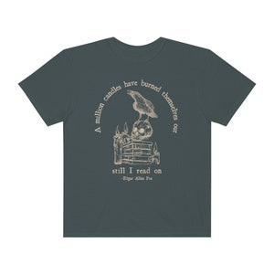 Edgar Allan Poe Skull Shirt Poet Shirt Bookish Shirt Dark Academia Shirt Dark Cottagecore Poe T Shirt Comfort Colors Raven Shirt Goth Shirt image 5