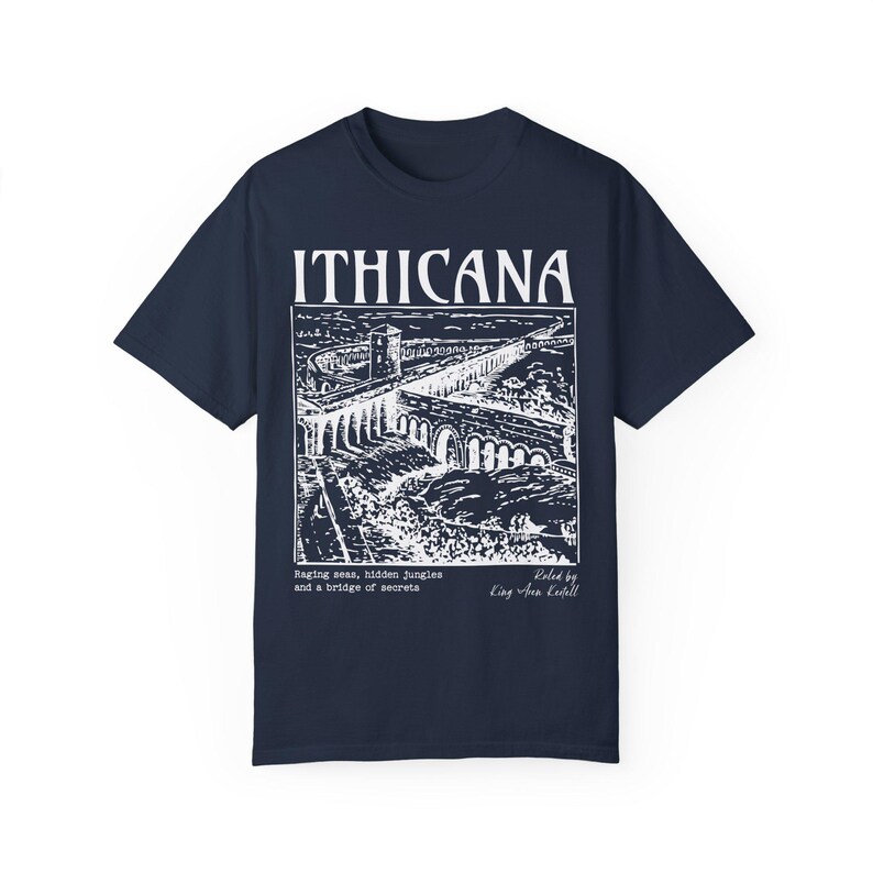 Ithicana Shirt LICENSED The Bridge Kingdom Romantasy Merch Lara Bookish Things Lara And Aren Enemies To Lovers Booktok Merch Fantasy Reader Navy