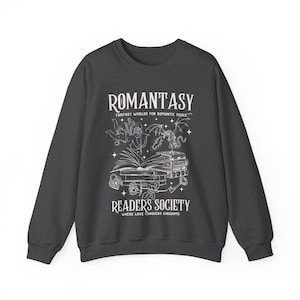 Romantasy Readers Society Valentines Crewneck Romantasy Apparel Romantasy Merch Bookish Things Booktok Merch Dark Romance Booktok Dark Heather