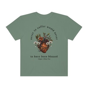 Comfort Colors Edgar Allan Poe Dark Academia Shirt Goblincore Shirt Bookish Shirt Dark Cottagecoe Poet Shirt Poe T Shirt Goth Shirt Moss