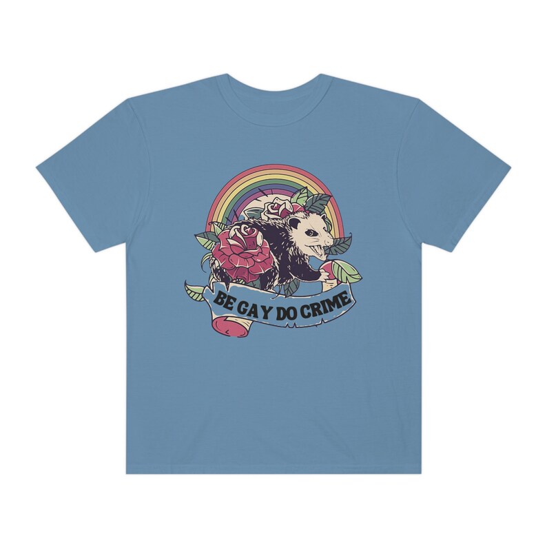 Comfort Colors Be Gay Do Crime Opossum Shirt Possum Shirt Trash Panda Raccoon Shirt Possum T Shirt Cottage Core Shirt Goblincore Shirt image 7