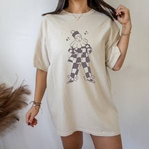 Clown Shirt Clowncore Shirt Mall Goth Grunge Oversized T shirt Vsco Shirt Weirdcore Clothes Kitschy Clothing Emo Shirt 80s Aesthetic Indie