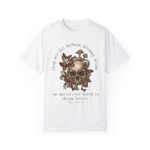 Maglietta Edgar Allan Poe Whimsigoth Clothing Maglietta Goblincore Maglietta Edgar Allan Poe Moth Maglietta Letteratura Maglietta Whimsigoth Maglietta Poeta Dark Academia White