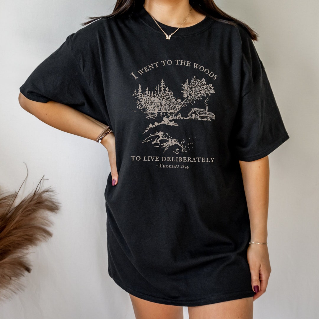 Thoreau Shirt Poet Shirt Dark Cottagecore Shirt Dark Academia Clothing Literary Shirt Bookish