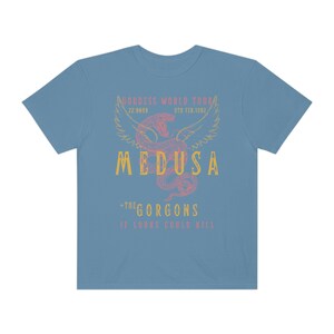Medusa Distressed Band Tee Vintage Band T Shirt Snake Shirt Greek Mythology Greek Goddess Medusa Shirt Greek Apparel Grunge Fairycore Blue Jean