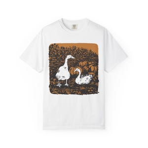 Koszulka Vintage Goose na Halloween, koszulka z dyniowym łatkiem, koszulka Mama Goose, koszulka z memem Goose, koszulka Got Too Silly Porch Goose, koszulka z jesiennym gęsim ...