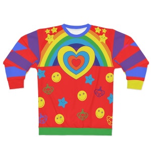 Clowncore Sweatshirt Clowncore Sweater 80s Aesthetic Clown Aesthetic Clowncore Hoodie Kidcore Aesthetic Happy Face Sweater