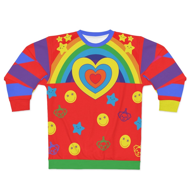 Sudadera Clowncore Suéter Clowncore Estética de los 80 Payaso Estético Sudadera con capucha Clowncore Suéter con cara feliz Estética Kidcore imagen 1