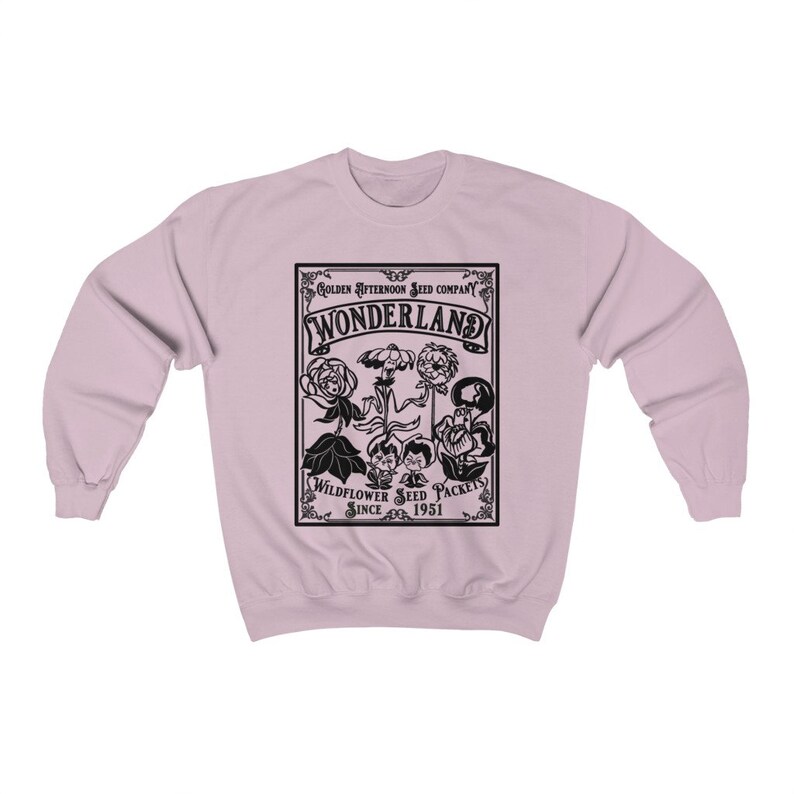 Alice's Adventures In Wonderland Retro Sweater Lewis Carroll Dark Academia Hoodie Mad Hatter Book Sweatshirt Wild Flower Shirt image 5