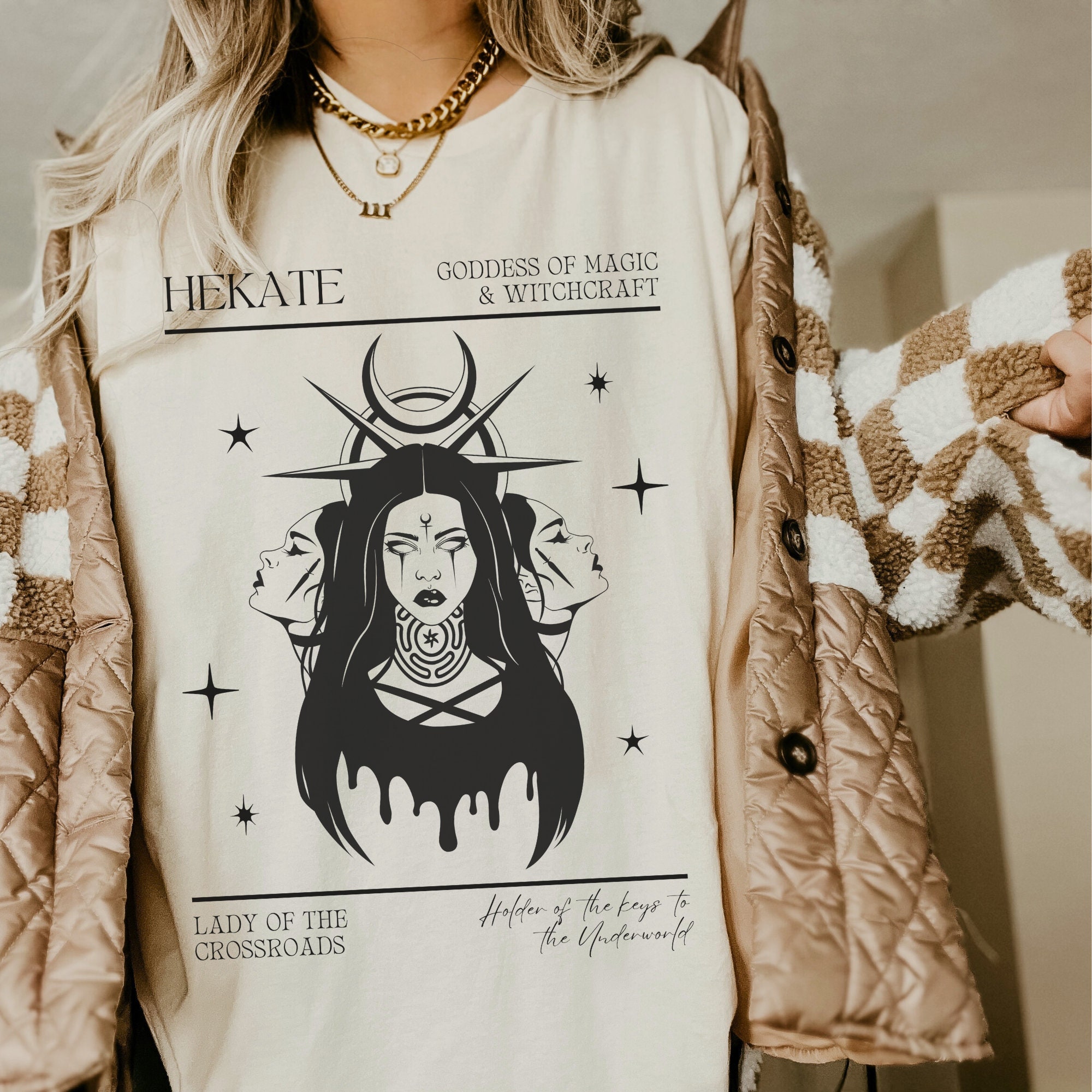 Triple Goddess Shirt Goddess Hecate Greek Mythology Shirt Hekate