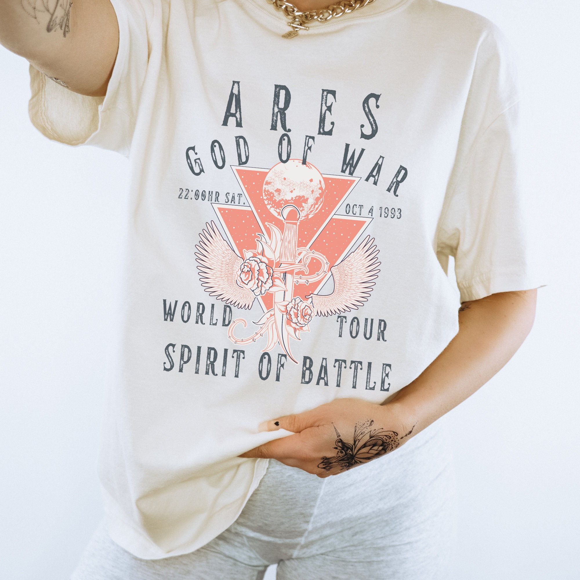 God of War Shirt Greek Gods Distressed Band Tee Greek Mythology Shirt ...