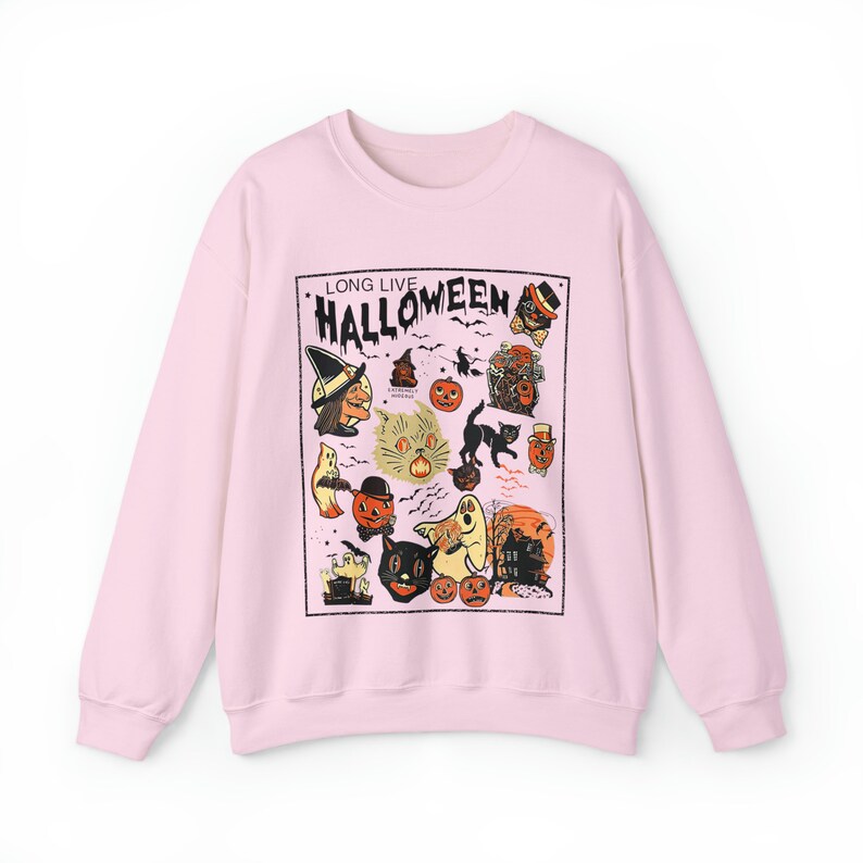 Long Live Halloween Spooky Sweater Halloween Crewneck Spooky Cat Black Cat Sweatshirt Pumpkin Crewneck Witch Sweatshirt Ghost Sweater image 6